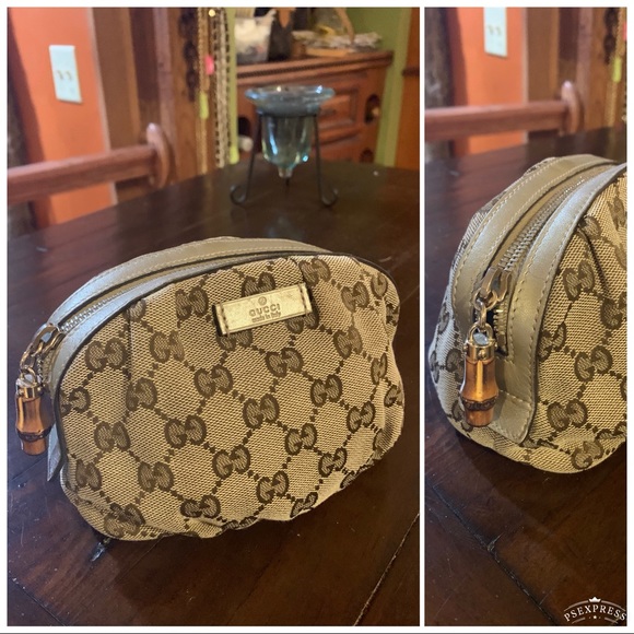 ❌SOLD❌💙AUTH GUCCI COSMETIC POUCH EUC 💙 - Picture 9 of 12